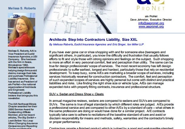 Architects Step Into Contractors Liability, Size XXL